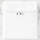 猫お尻 スクエアシール (バッグ)