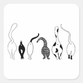 猫お尻 スクエアシール