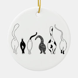 猫お尻 セラミックオーナメント