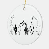 猫お尻 セラミックオーナメント (左)