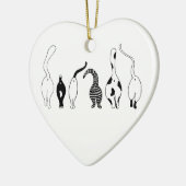 猫お尻 セラミックオーナメント (左)