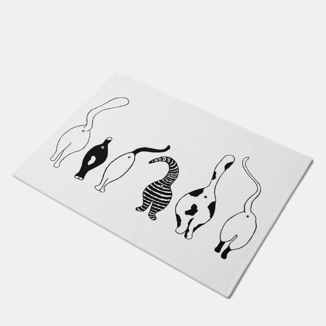 猫お尻 ドアマット (アングル)