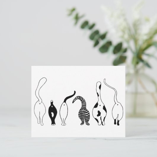 猫お尻 ポストカード (スタンド正面)