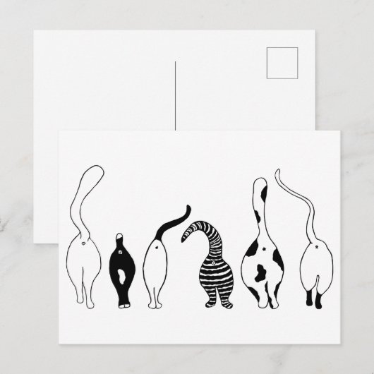 猫お尻 ポストカード (正面/裏面)