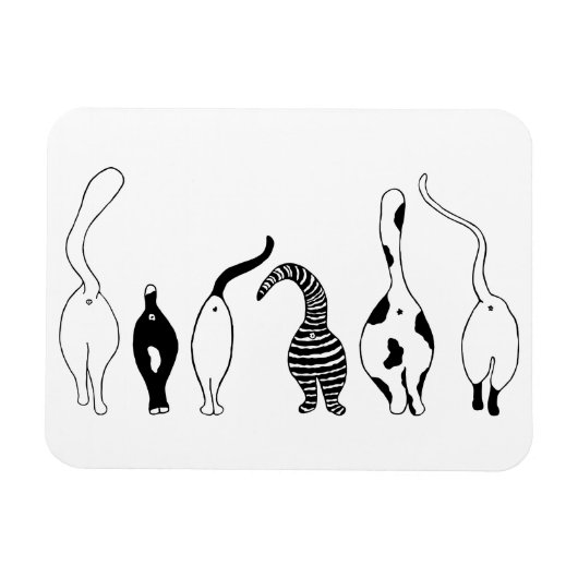 猫お尻 マグネット (横)