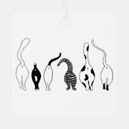 猫お尻 メタルオーナメント