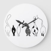 猫お尻 ラージ壁時計 (正面)