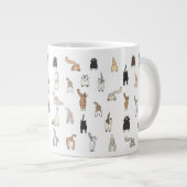 猫お尻、熱狂する猫レディ、猫お尻、おもしろい猫 ジャンボコーヒーマグカップ (正面右)