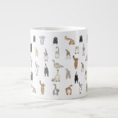 猫お尻、熱狂する猫レディ、猫お尻、おもしろい猫 ジャンボコーヒーマグカップ (正面)