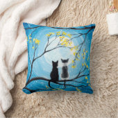 猫お洒落がいる月 クッション (ブランケット)
