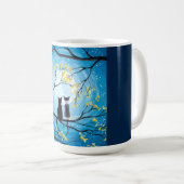 猫お洒落がいる月 コーヒーマグカップ (正面右)