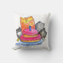 猫お洒落とお誕生日ケーキ
