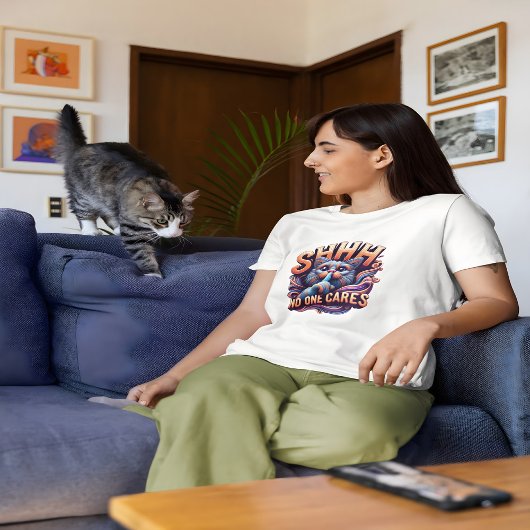 猫お洒落の声が聞こえない気に Tシャツ