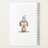 猫お洒落を頭に乗せた可愛い犬 ノートブック (裏面)