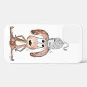 猫お洒落を頭に乗せた可愛い犬 Case-Mate iPhoneケース (裏面 (横))