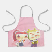 猫お洒落キャラクター エプロン (正面)