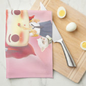 猫お洒落キャラクター キッチンタオル (四つ折り)