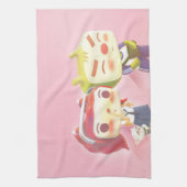 猫お洒落キャラクター キッチンタオル (縦)