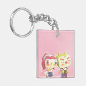 猫お洒落キャラクター キーホルダー (正面左)