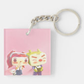 猫お洒落キャラクター キーホルダー (裏面)