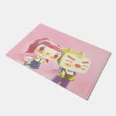 猫お洒落キャラクター ドアマット (アングル)