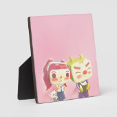 猫お洒落キャラクター フォトプラーク (正面)