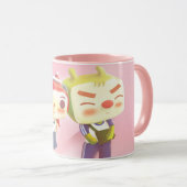 猫お洒落キャラクター マグカップ (正面右)