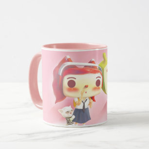 猫お洒落キャラクター マグカップ