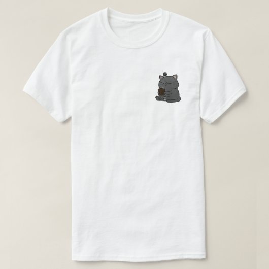 猫お洒落トースト計 Tシャツ (デザイン正面)