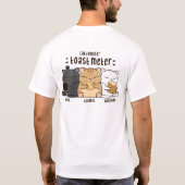 猫お洒落トースト計 Tシャツ (裏面)