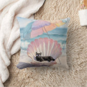 猫お洒落ビーチ枕 クッション (ブランケット)