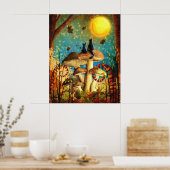 猫お洒落ポスター ポスター (キッチン)