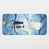 猫お洒落付き月の名前 Case-Mate SAMSUNG GALAXYケース (裏面(横))