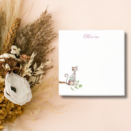 猫お洒落母猫好きかわいい水彩カスタム ポストイット