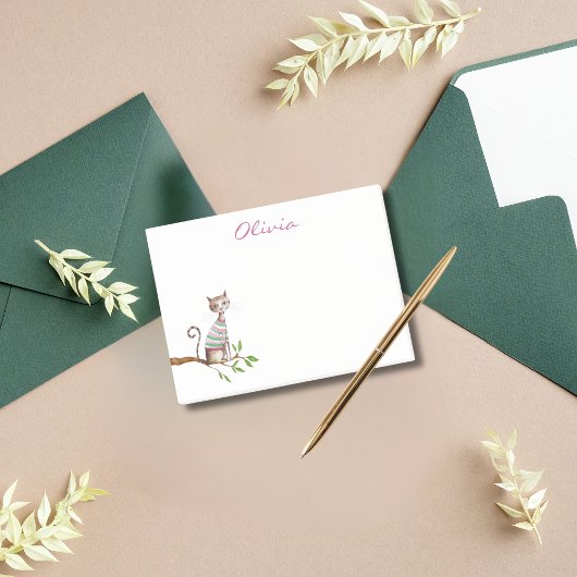 猫お洒落母猫好きかわいい水彩カスタム ポストイット