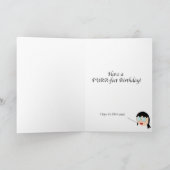 猫お洒落誕生日、パーフェクト誕生日 カード (内部)