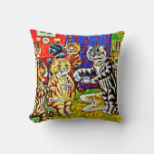 "猫お茶会"はルイWain猫の枕を様式化しました クッション (正面)