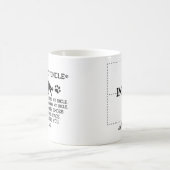 猫お親愛じさんの写真と猫の名前 コーヒーマグカップ (中央)