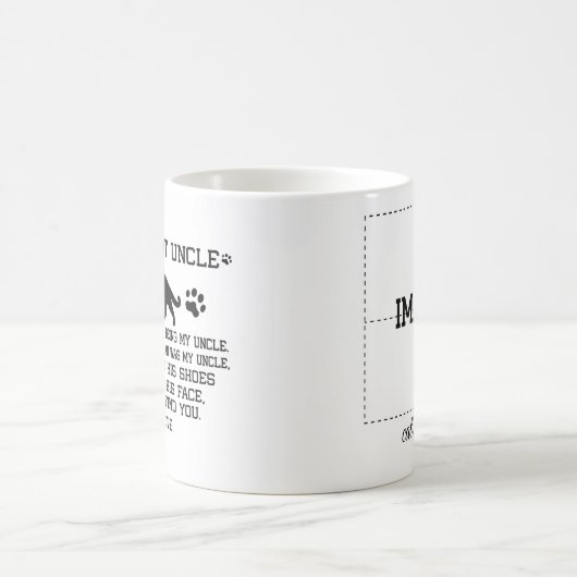 猫お親愛じさんの写真と猫の名前 コーヒーマグカップ (中央)