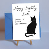 猫からお父さんへのユーモア誕生日カード カード
