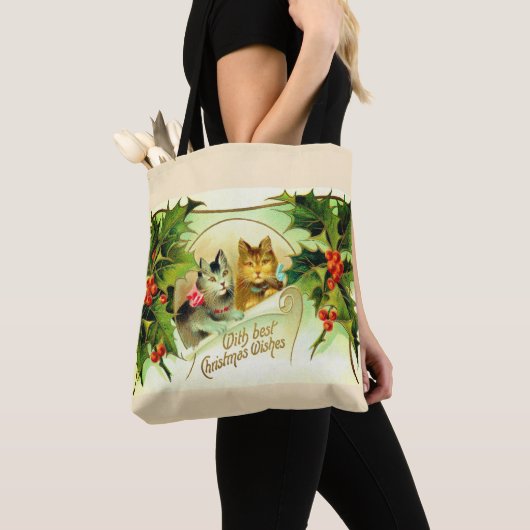 猫からのクリスマスの願い トートバッグ (クローズアップ)