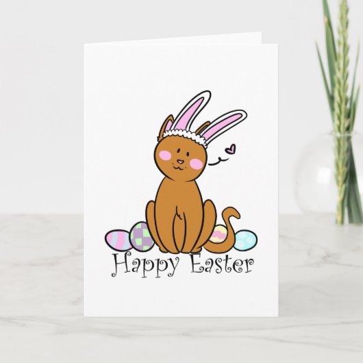 猫からのハッピーイースター シーズンカード (正面)