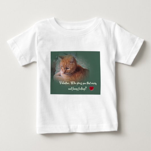 猫からのバレンタイン ベビーTシャツ (正面)