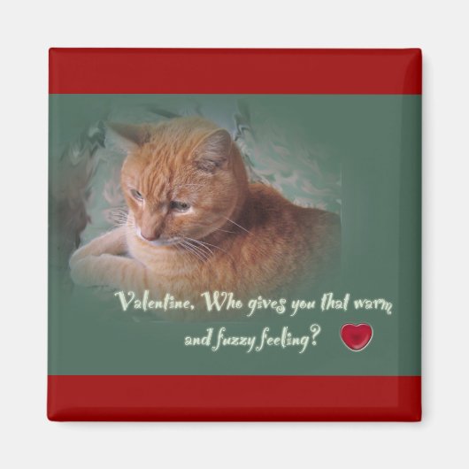 猫からのバレンタイン マグネット (正面)