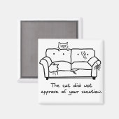 猫からのボアンジョエおもしろい- Cat冷蔵庫用マグネット マグネット (正面/裏面)