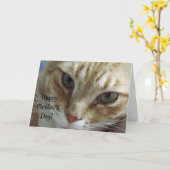 猫からの幸せな母の日 カード (黄色い花)