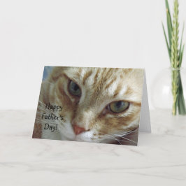 猫からの幸せな父の日 カード