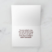 「猫からの誕生日の願いを見る」 カード (内部)