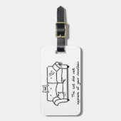 猫からの餞別-おもしろいな猫の荷物のラベル ラゲッジタグ (正面縦)