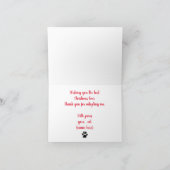 猫からクリスマスのかわいい カード (内部)